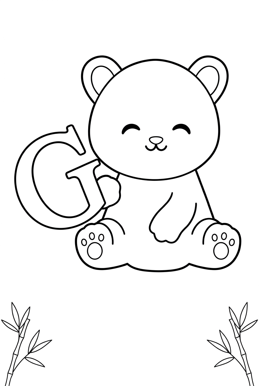 Corrected G-Bear colouring page