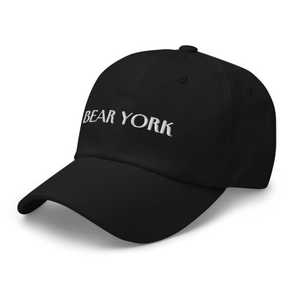 WHITE EMBROIDERED TEXT BEAR YORK HAT - Image 5