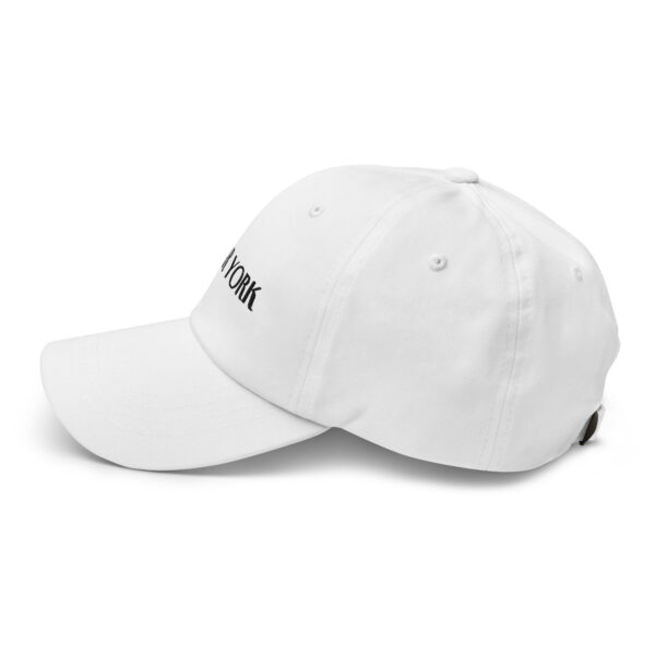 BLACK EMBROIDERED TEXT ON WHITE BEAR YORK HAT - Image 4