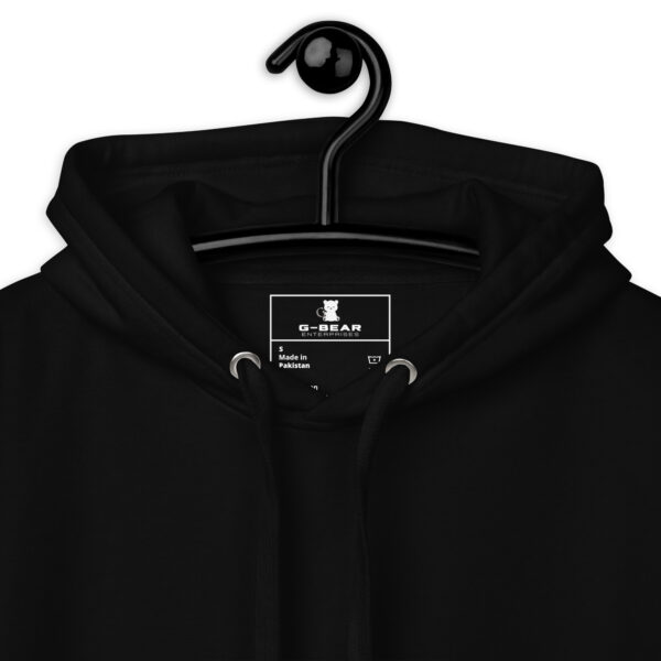 BLACK TEXT BLUE BOX ON BLACK BEARPREME HOODIE - Image 2